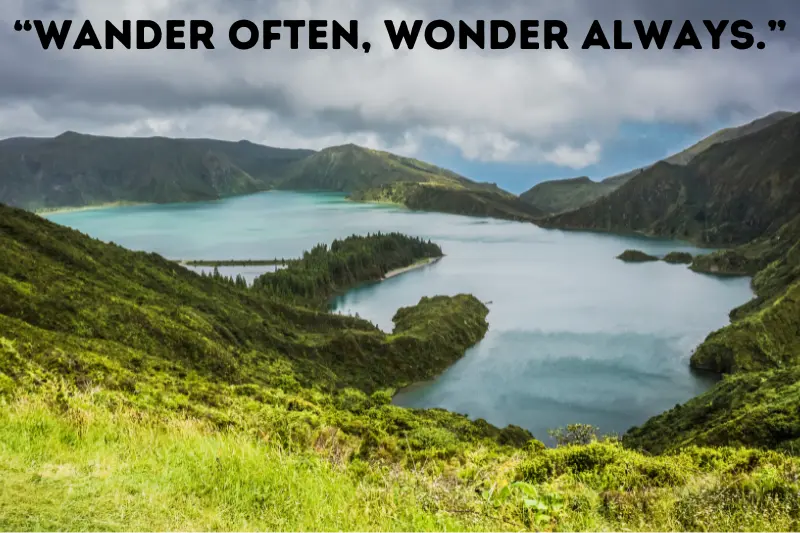 “wander often, wonder always.”